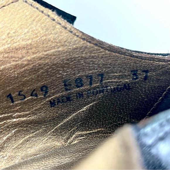 Fidji Shoe Size 37 Black Leather Dress Women's Mary Jane Made in Portugal - Picture 12 of 14